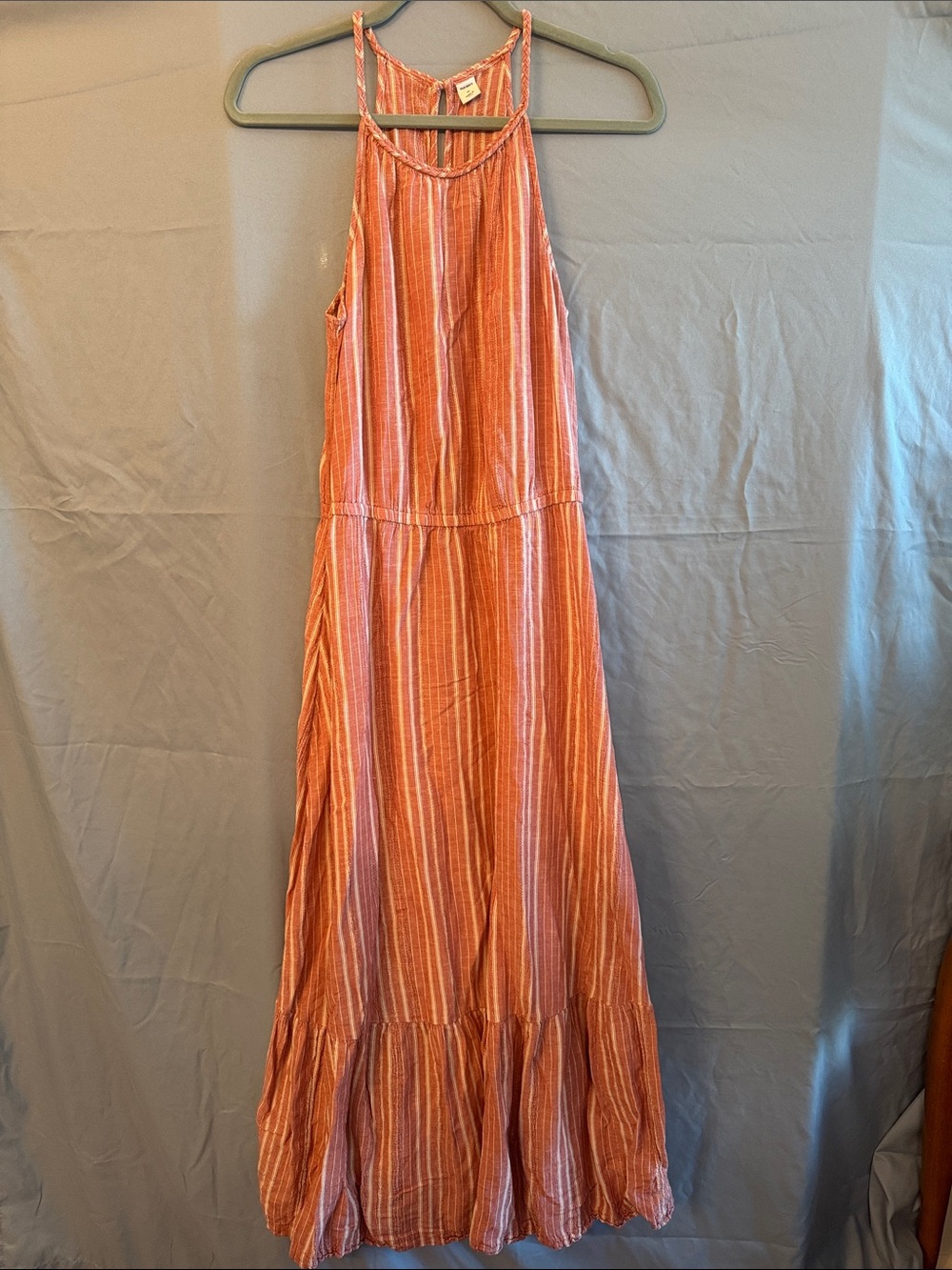 Striped Rust Maxi Dress